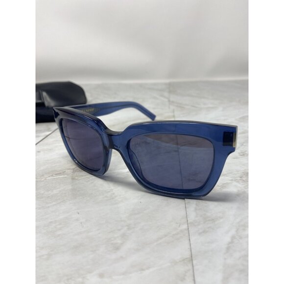 SAINT LAURENT BOLD 1 001 Sunglasses Blue One Temple Arm Is Missing main image 6